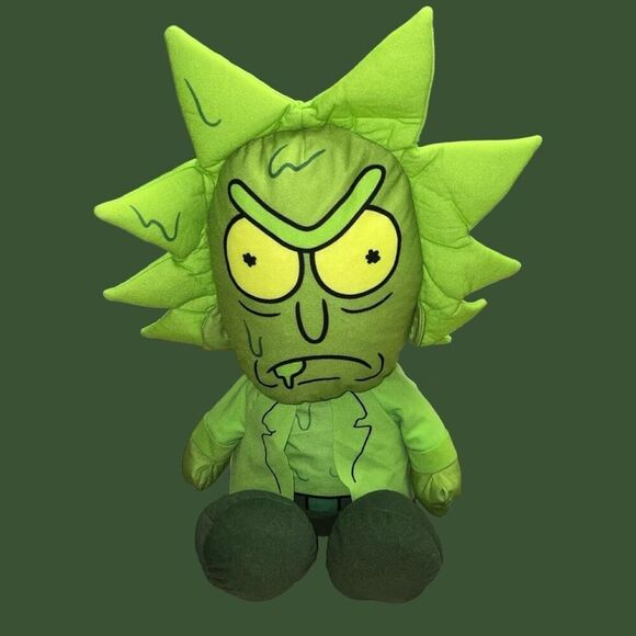 NWT The Toy Factory Rick and Morty Toxic Green Rick Plush 27”